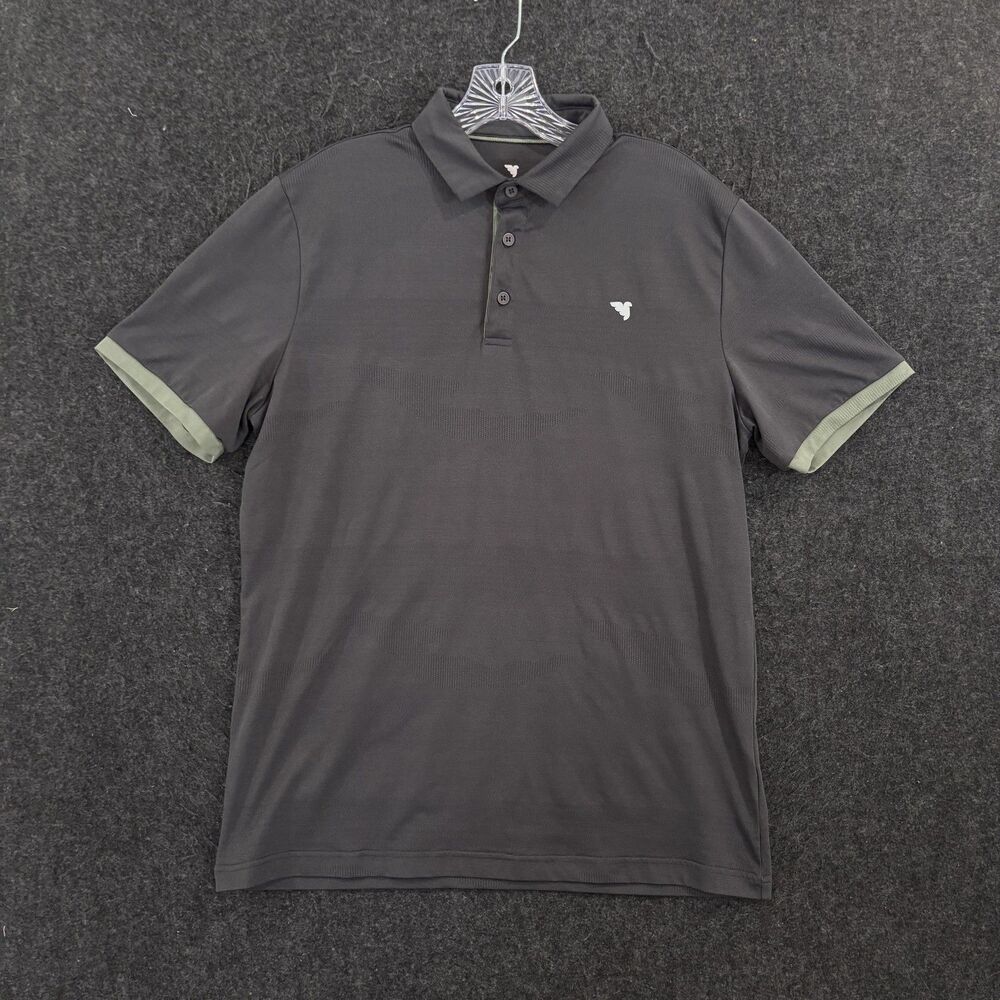 Macade Golf Concept Polo Shirt Men's Large Gray Performance Stretch Textured